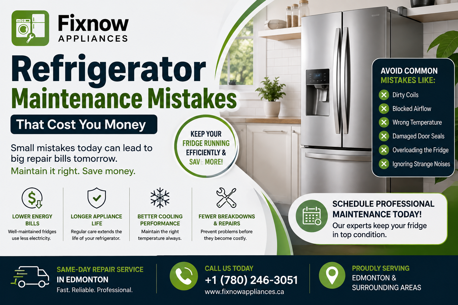 Refrigerator Maintenance Mistakes That Cost You Money | FixNow Appliances